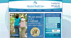 Desktop Screenshot of absolutehealthcare.net