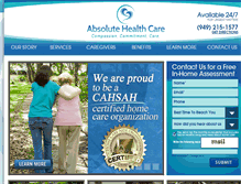 Tablet Screenshot of absolutehealthcare.net